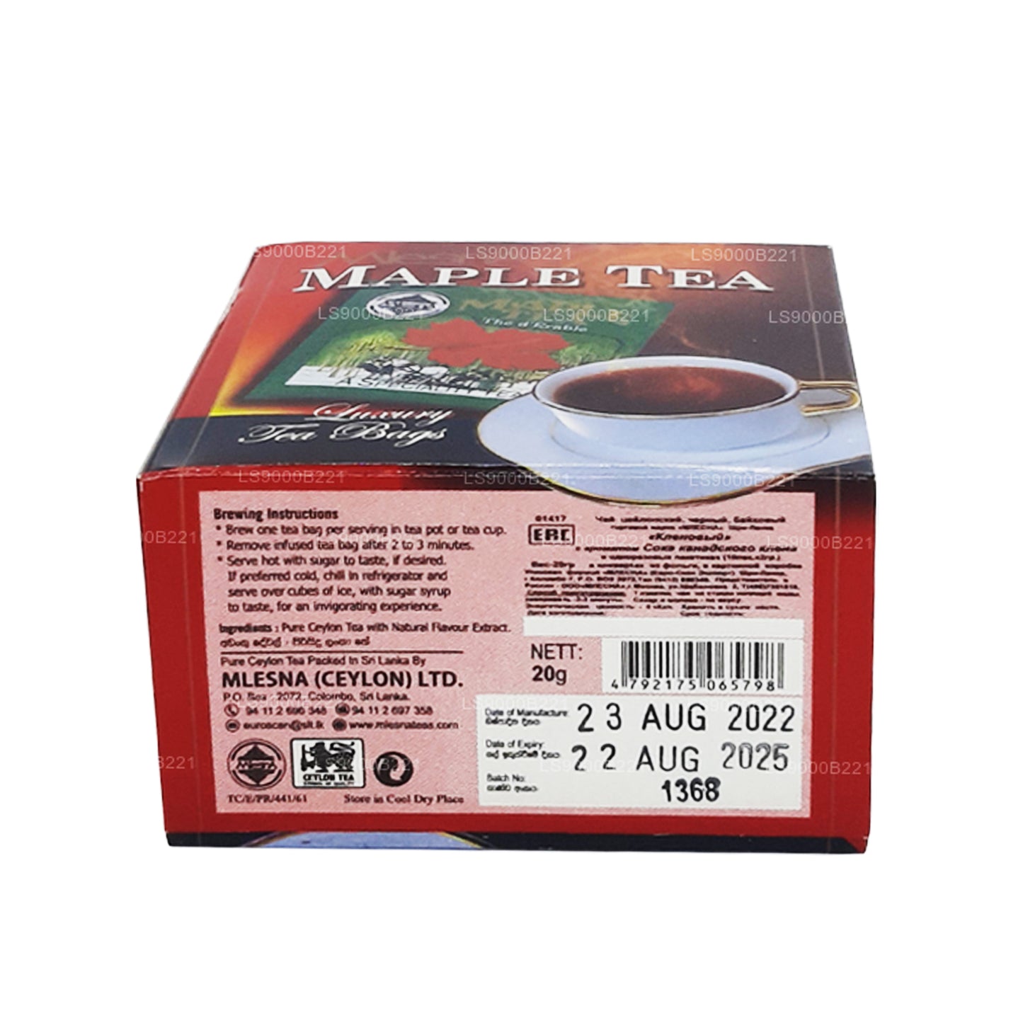 Mlesna Maple Tea (20 g) 10 luxe theezakjes