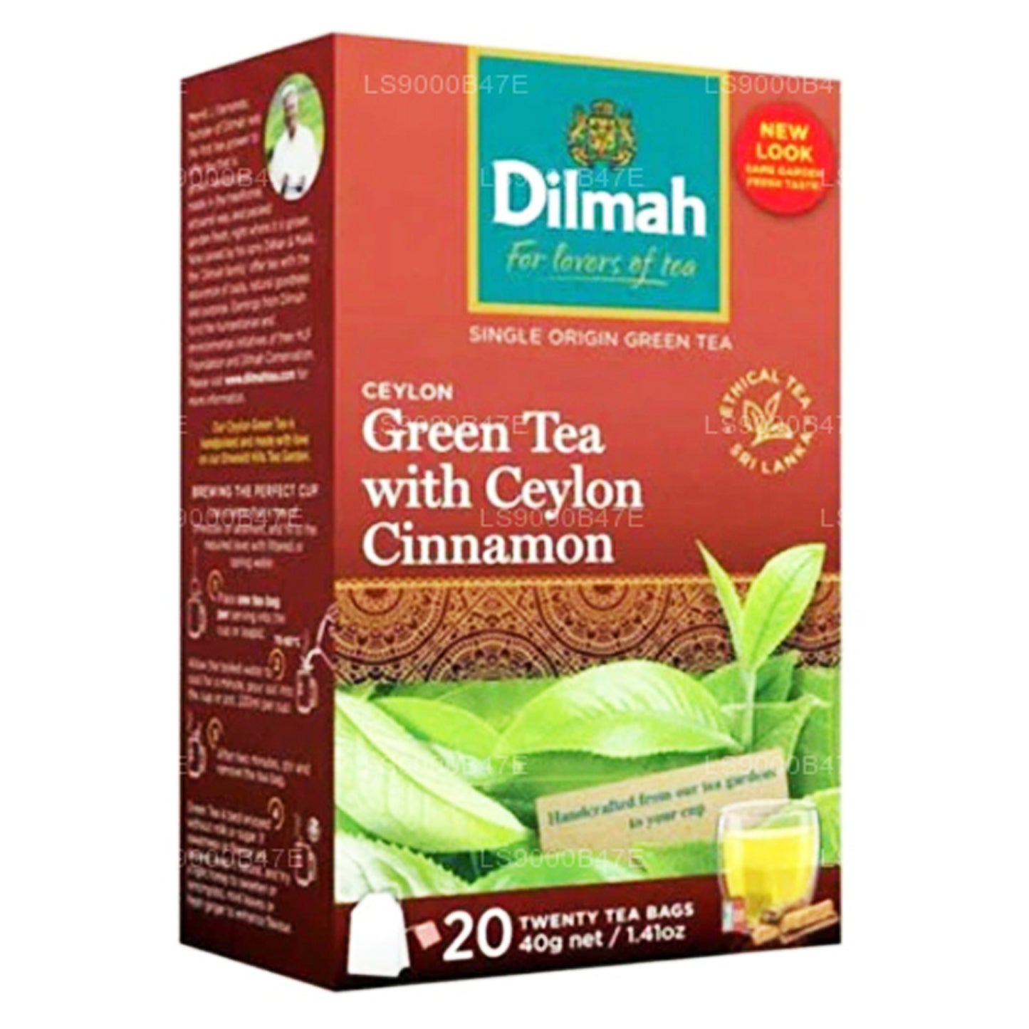 Dilmah Ceylon groene thee met Ceylon-kaneel (40 g) 20 theezakjes