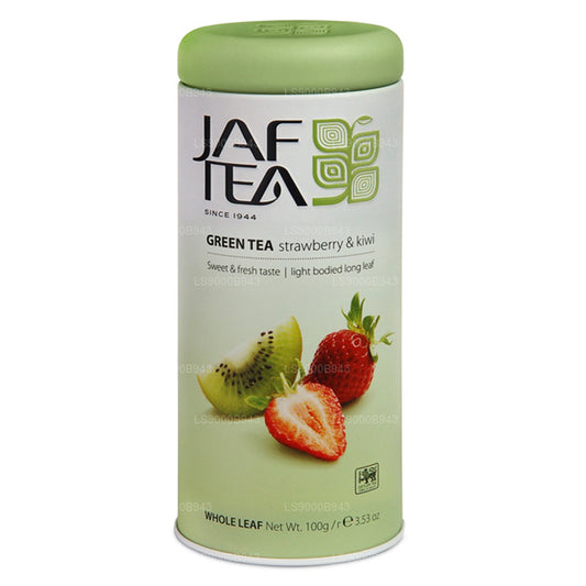 Jaf Tea Pure Green Collection Aardbei en Kiwi (100 g) Blikje