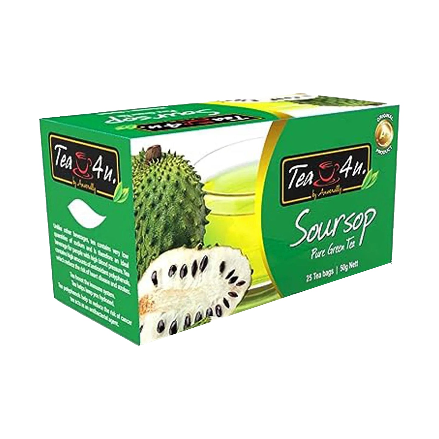 Tea4U groene thee met zuurzak (50 g) 25 theezakjes