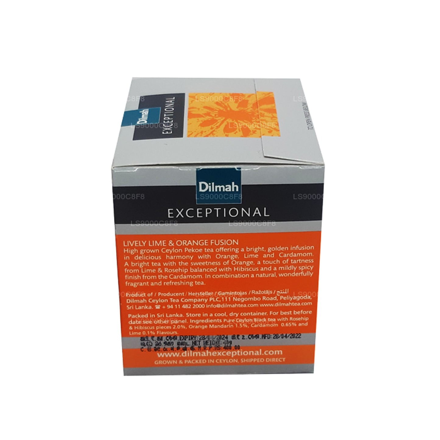 Dilmah Exceptional Lively Lime en Orange Fusion Real Leaf-thee (40 g) 20 theezakjes