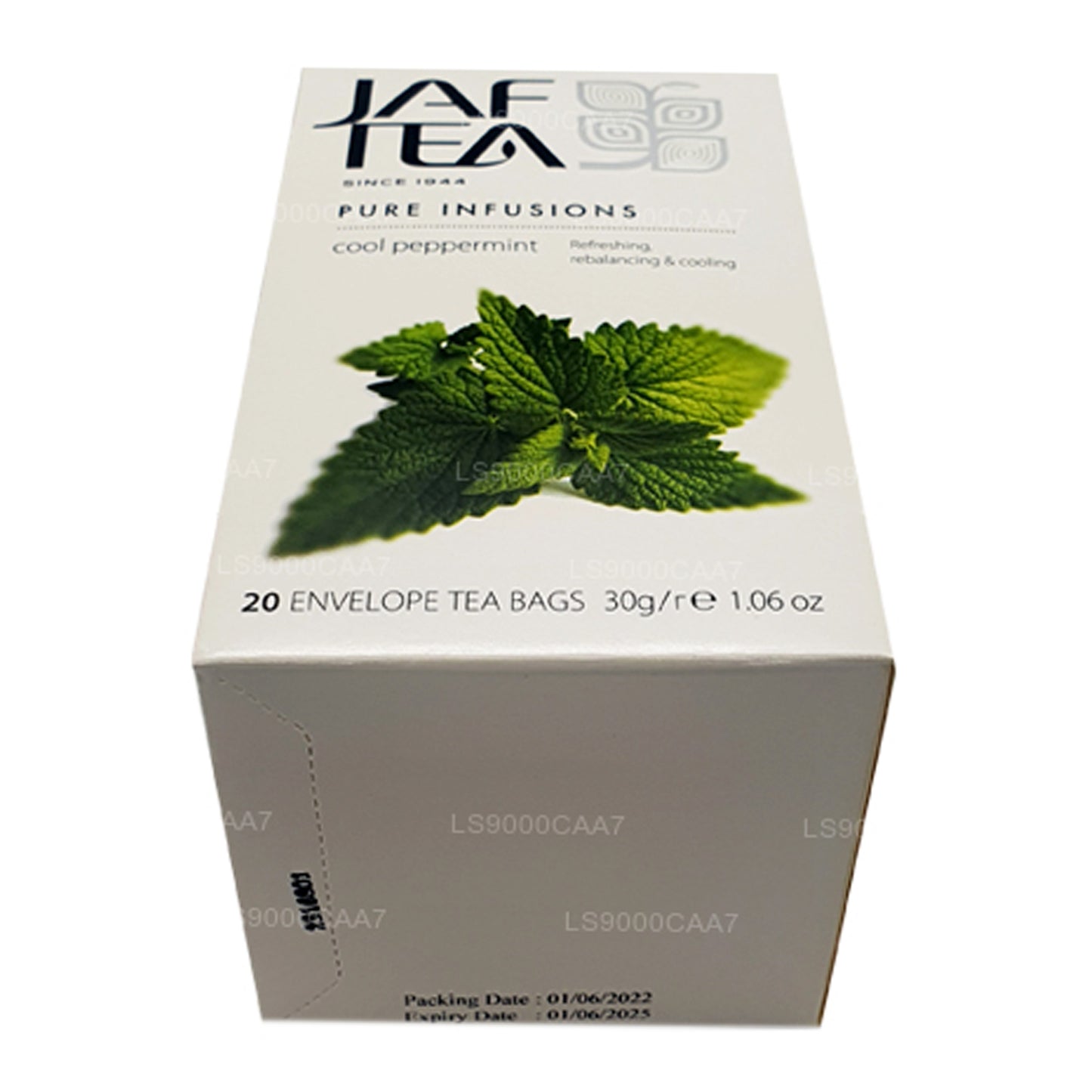 Jaf Tea Pure Infusions Collection Coole theezakjes met pepermuntfolie en omhulsel (30 g)