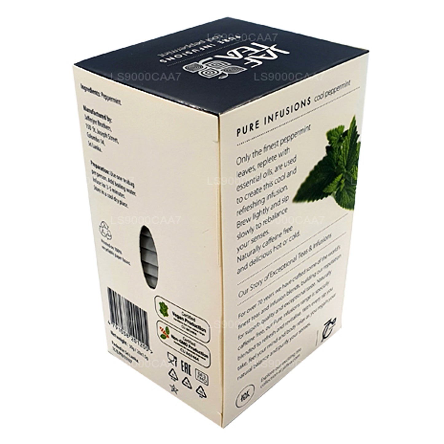 Jaf Tea Pure Infusions Collection Coole theezakjes met pepermuntfolie en omhulsel (30 g)