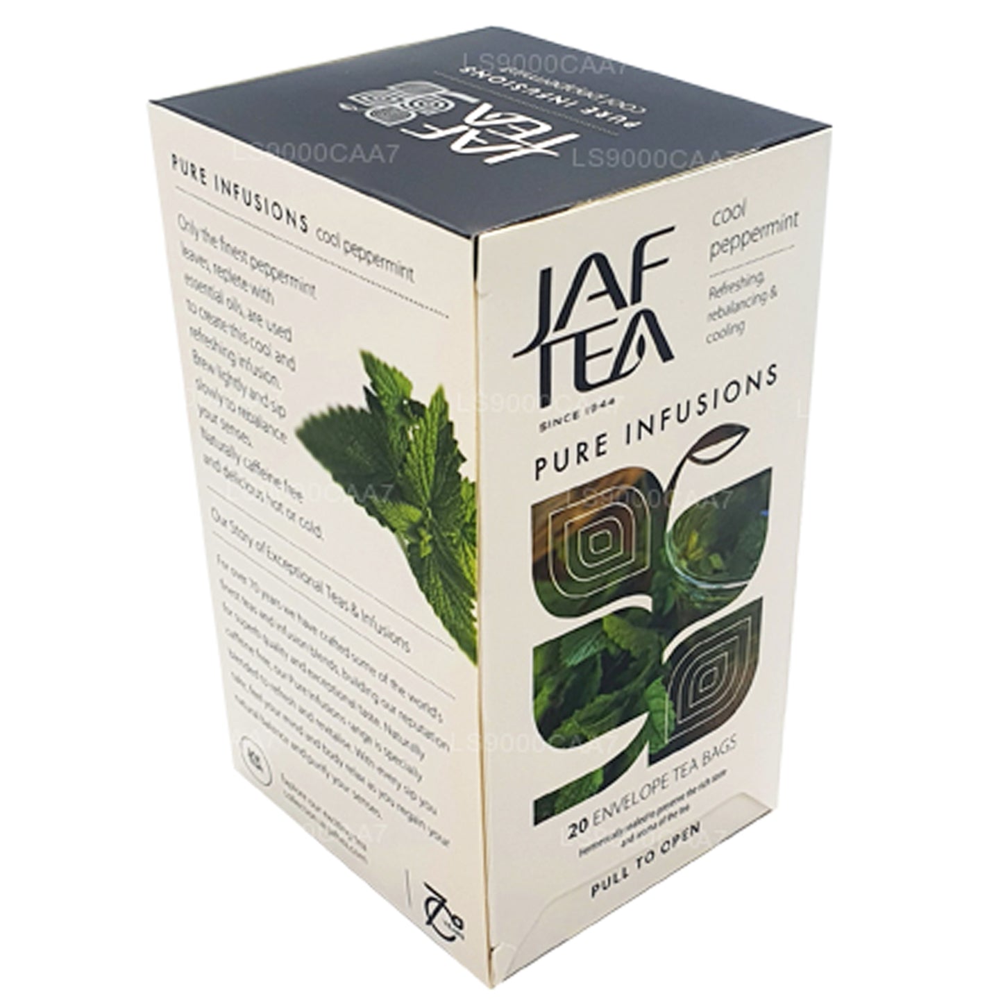 Jaf Tea Pure Infusions Collection Coole theezakjes met pepermuntfolie en omhulsel (30 g)