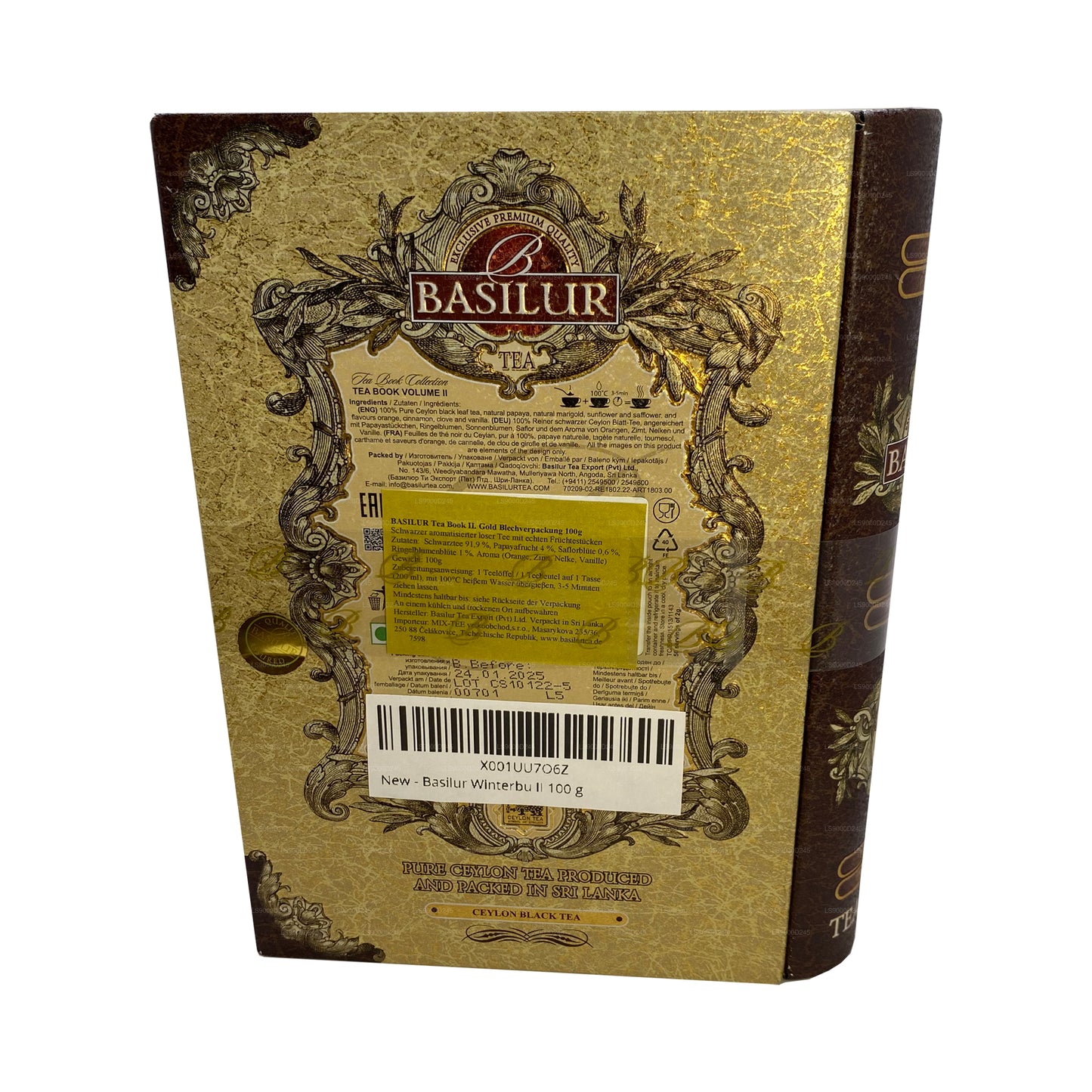 Basilur Theeboek „Tea Book Volume II - Goud” (100g) Caddy