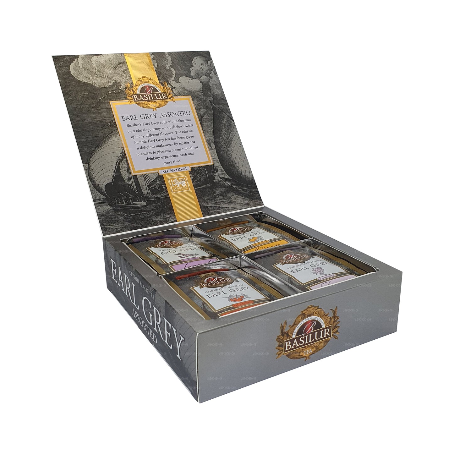 Basilur Earl Grey collectie, geassorteerd (80 g)