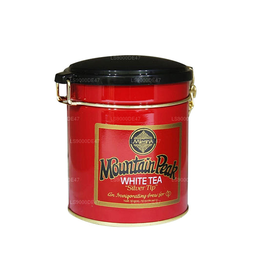 Mlesna Mountain Peak witte bladthee met zilveren punt in metalen doosje (50 g)