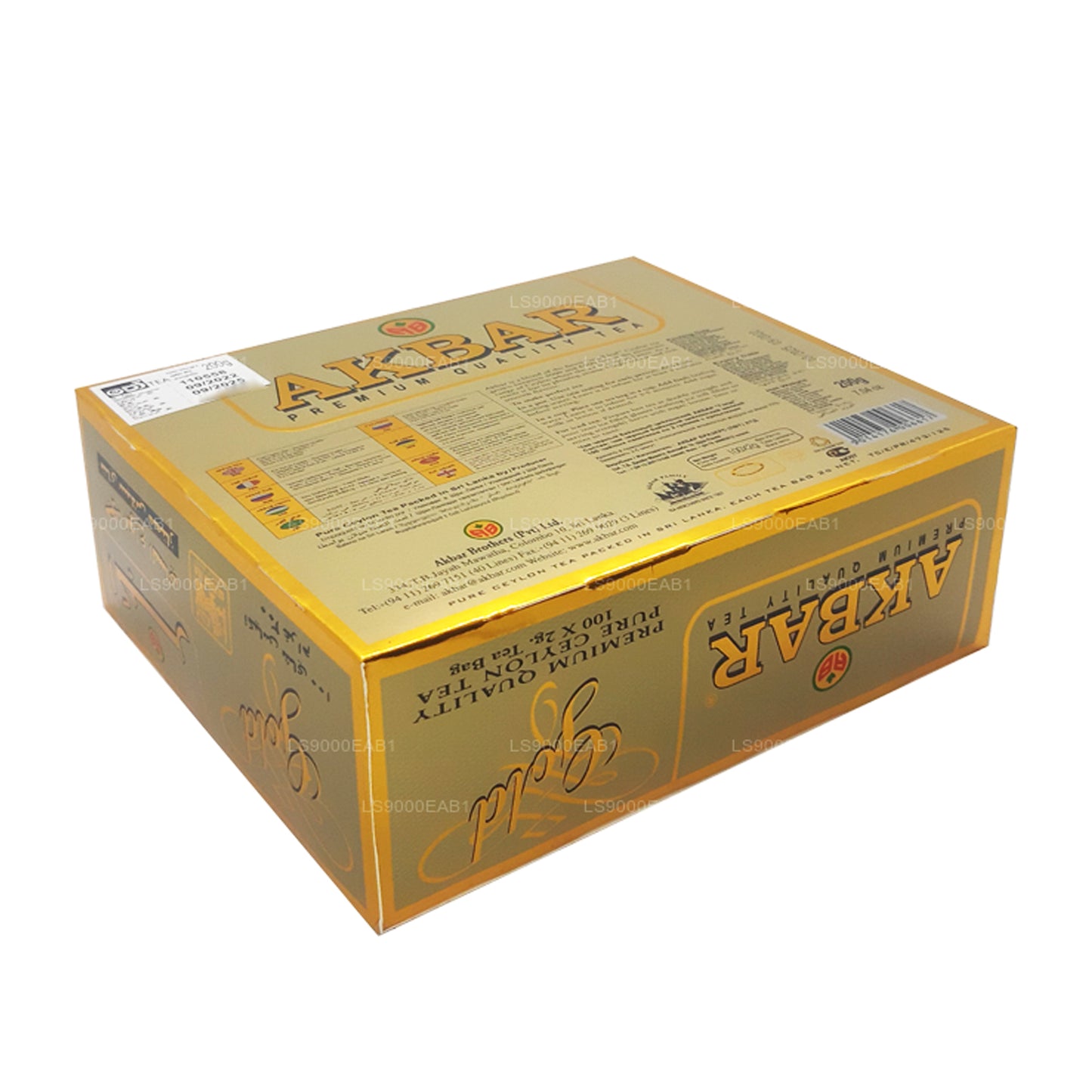 Akbar Gold Premium 100% pure Ceylon-thee (200 g) 100 theezakjes