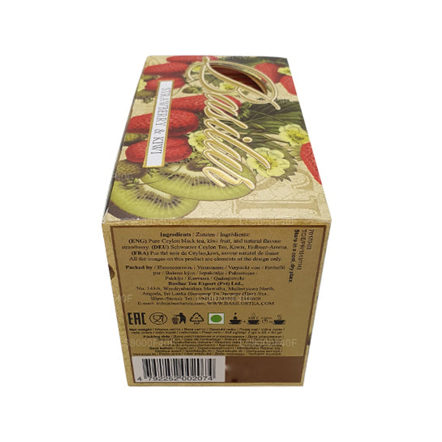 Basilur Aardbei en Kiwi (50 g) 20 theezakjes