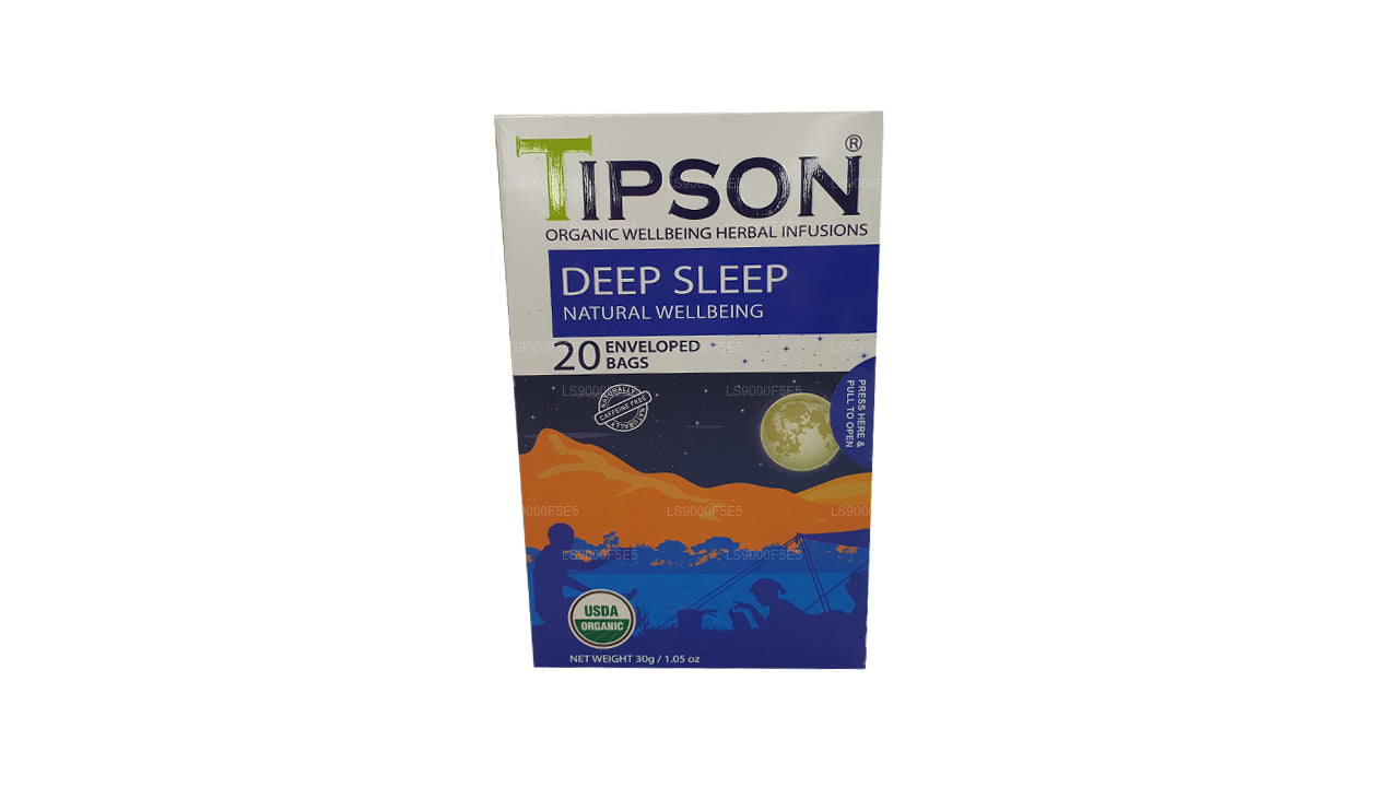 Tipson Organic Deep Sleep Natural Wellbeing 20 zakjes met envelop (30 g)