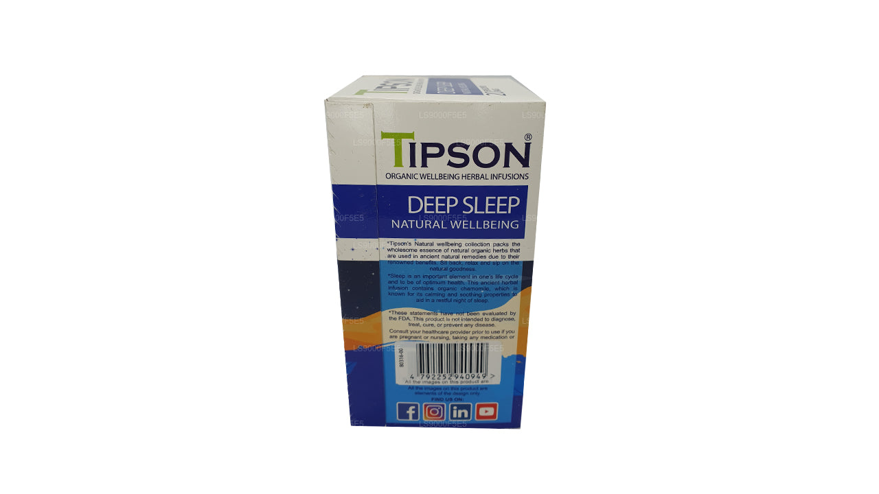 Tipson Organic Deep Sleep Natural Wellbeing 20 zakjes met envelop (30 g)