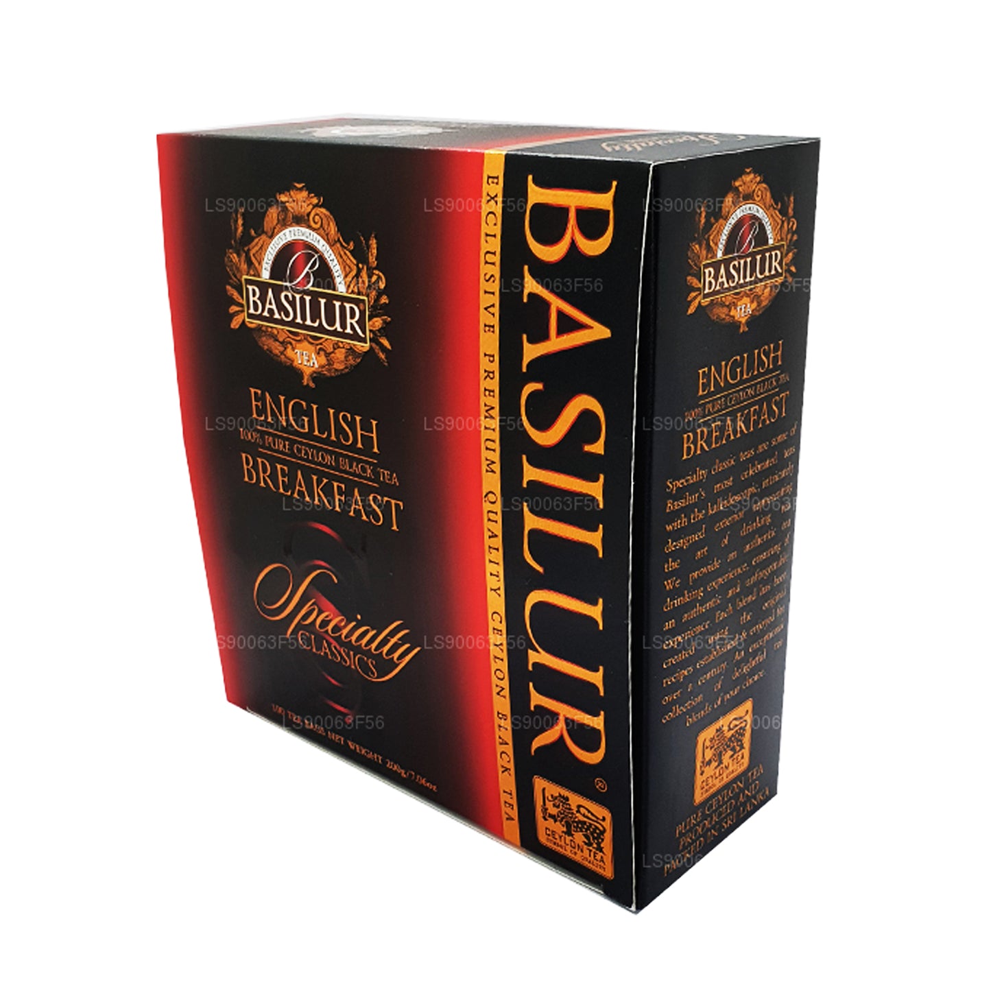 Basilur English Breakfast Pure Ceylon zwarte thee (200 g) 100 theezakjes