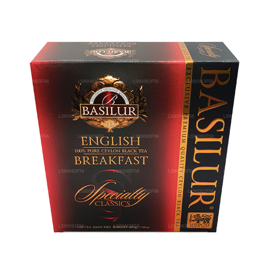 Basilur English Breakfast Pure Ceylon zwarte thee (200 g) 100 theezakjes