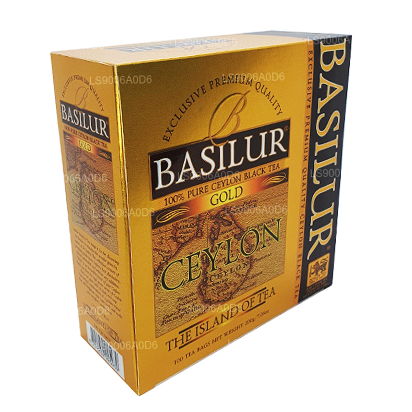 Basilur Island of Gold Exclusieve zwarte Ceylon-thee van topkwaliteit (200 g) 100 theezakjes