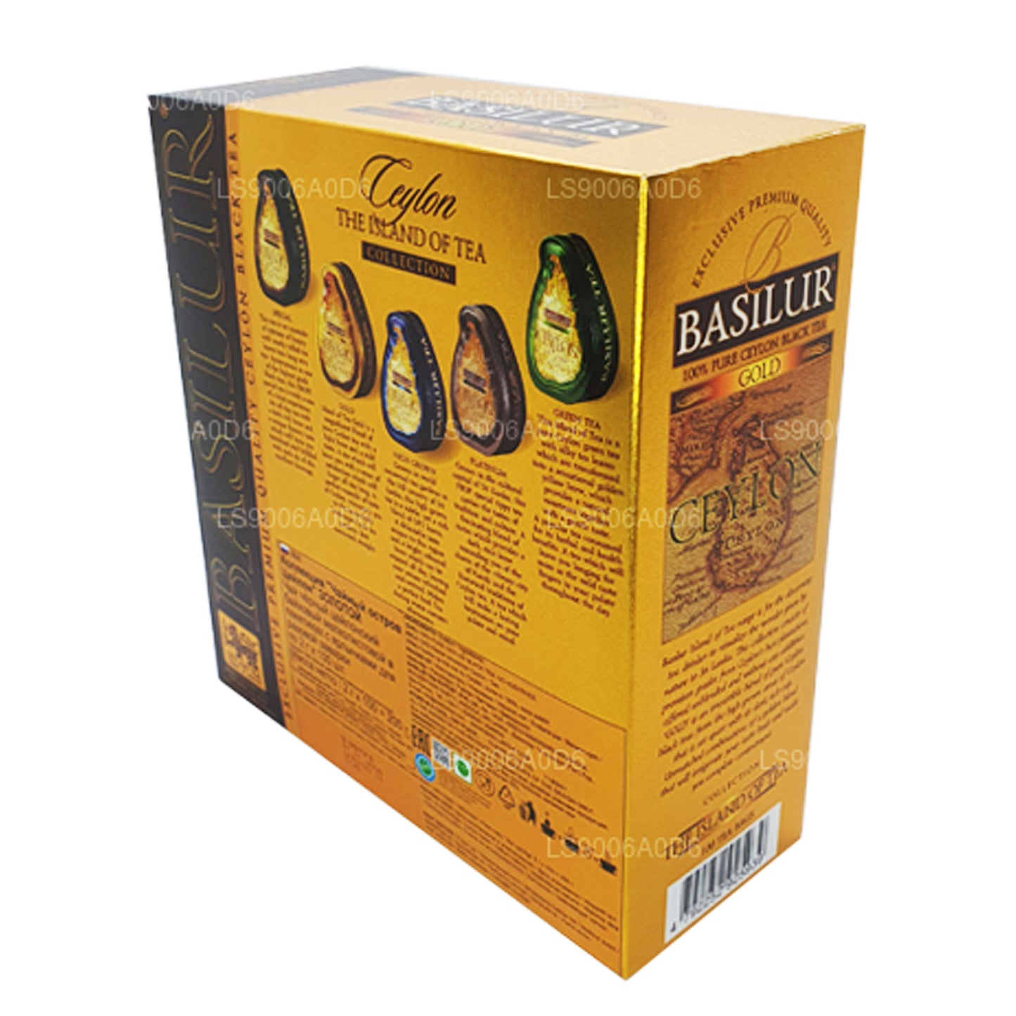 Basilur Island of Gold Exclusieve zwarte Ceylon-thee van topkwaliteit (200 g) 100 theezakjes