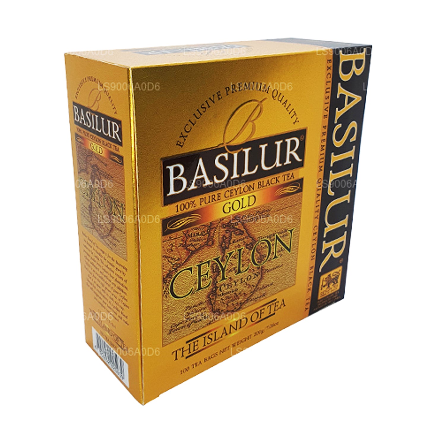 Basilur Island of Gold Exclusieve zwarte Ceylon-thee van topkwaliteit (200 g) 100 theezakjes