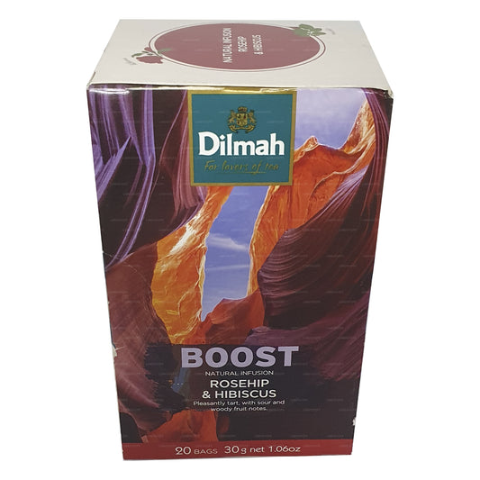 Zwarte thee met dilmah rozenbottel en hibiscus (30 g)