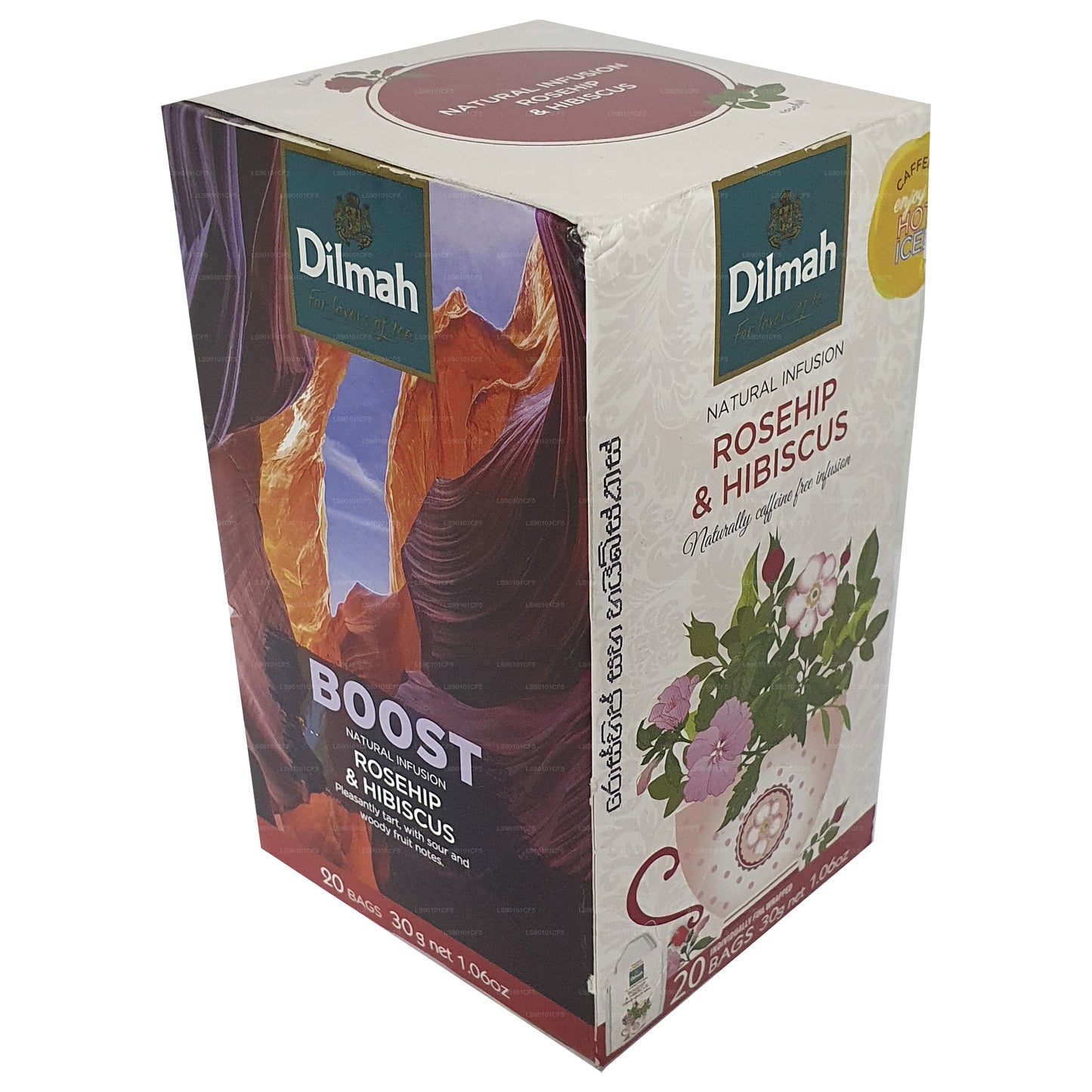 Zwarte thee met dilmah rozenbottel en hibiscus (30 g)