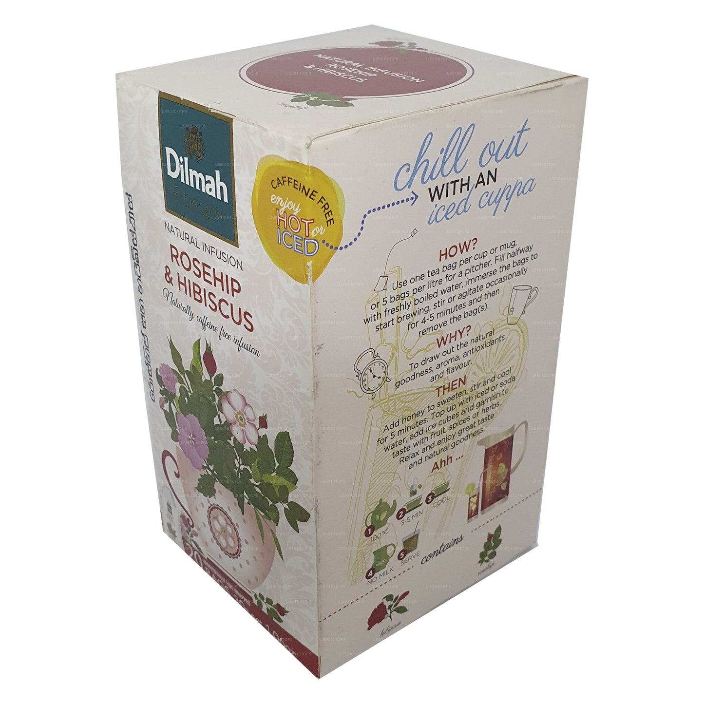 Zwarte thee met dilmah rozenbottel en hibiscus (30 g)