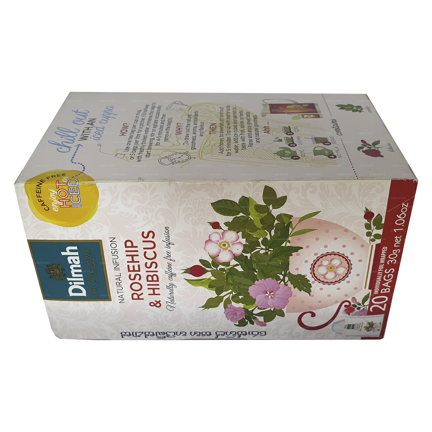 Zwarte thee met dilmah rozenbottel en hibiscus (30 g)