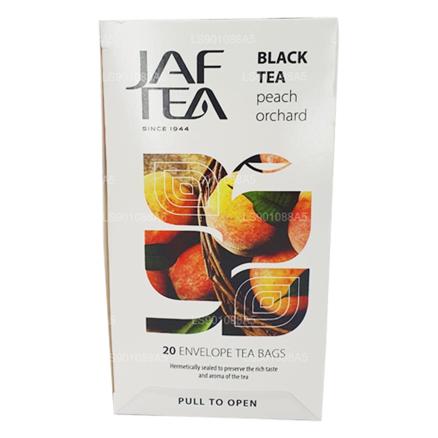 Jaf Tea Pure Fruits Collection zwarte thee perzikboomgaard (30 g) 20 theezakjes