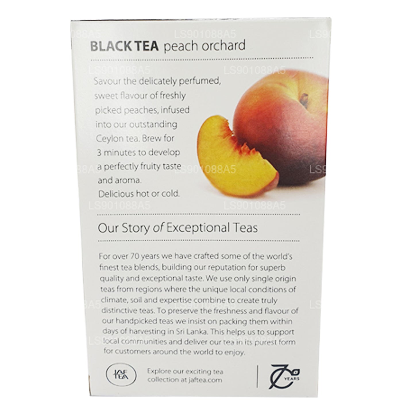 Jaf Tea Pure Fruits Collection zwarte thee perzikboomgaard (30 g) 20 theezakjes