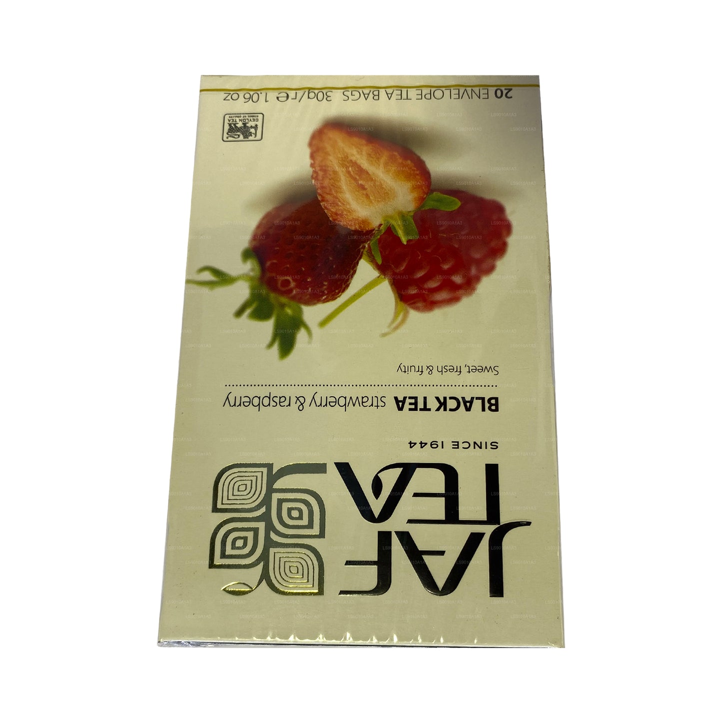 Jaf Tea Pure Fruits Collection zwarte thee aardbei en framboos (30 g) 20 theezakjes