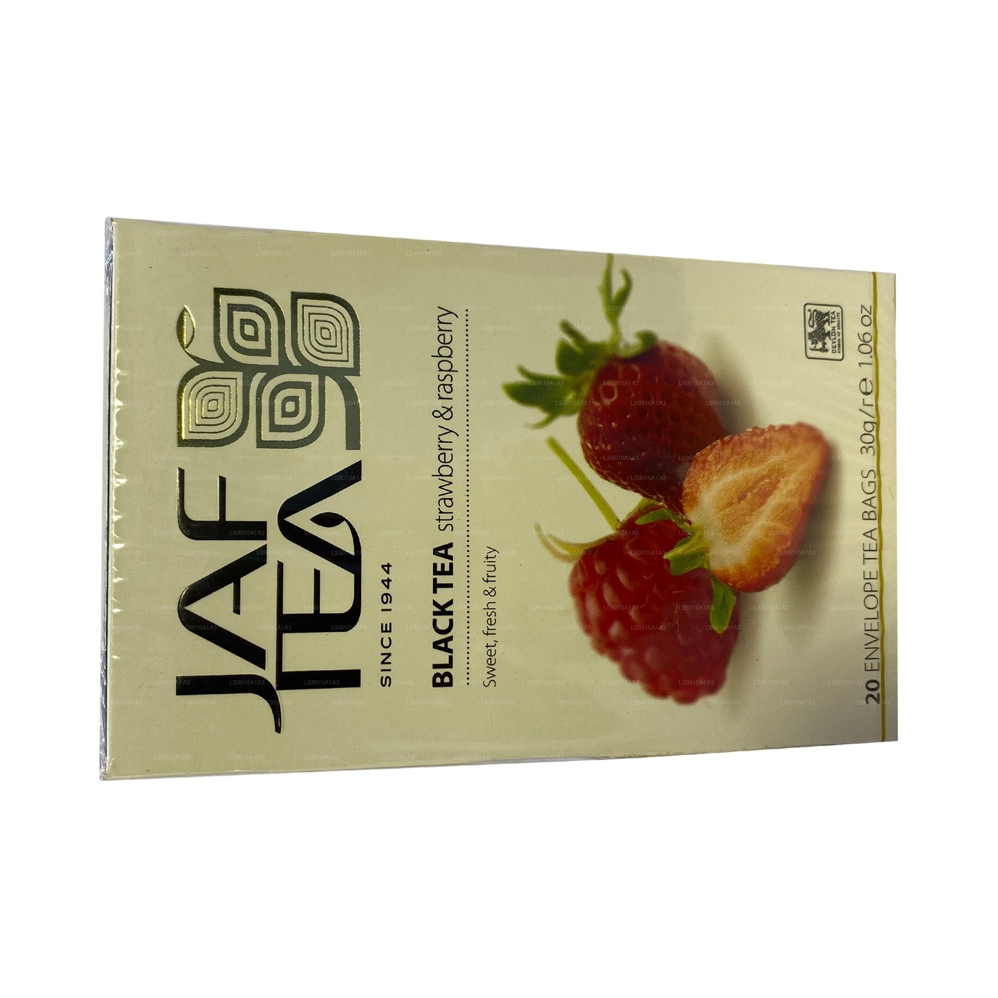 Jaf Tea Pure Fruits Collection zwarte thee aardbei en framboos (30 g) 20 theezakjes