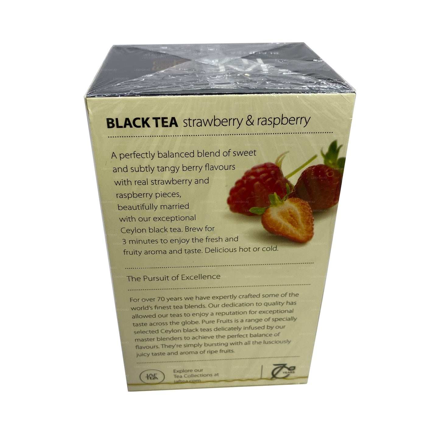 Jaf Tea Pure Fruits Collection zwarte thee aardbei en framboos (30 g) 20 theezakjes