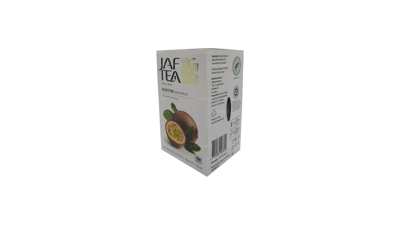 Jaf Tea Pure Fruits Collection Zwarte thee Passievruchtfolie Envelop theezakjes (30 g)
