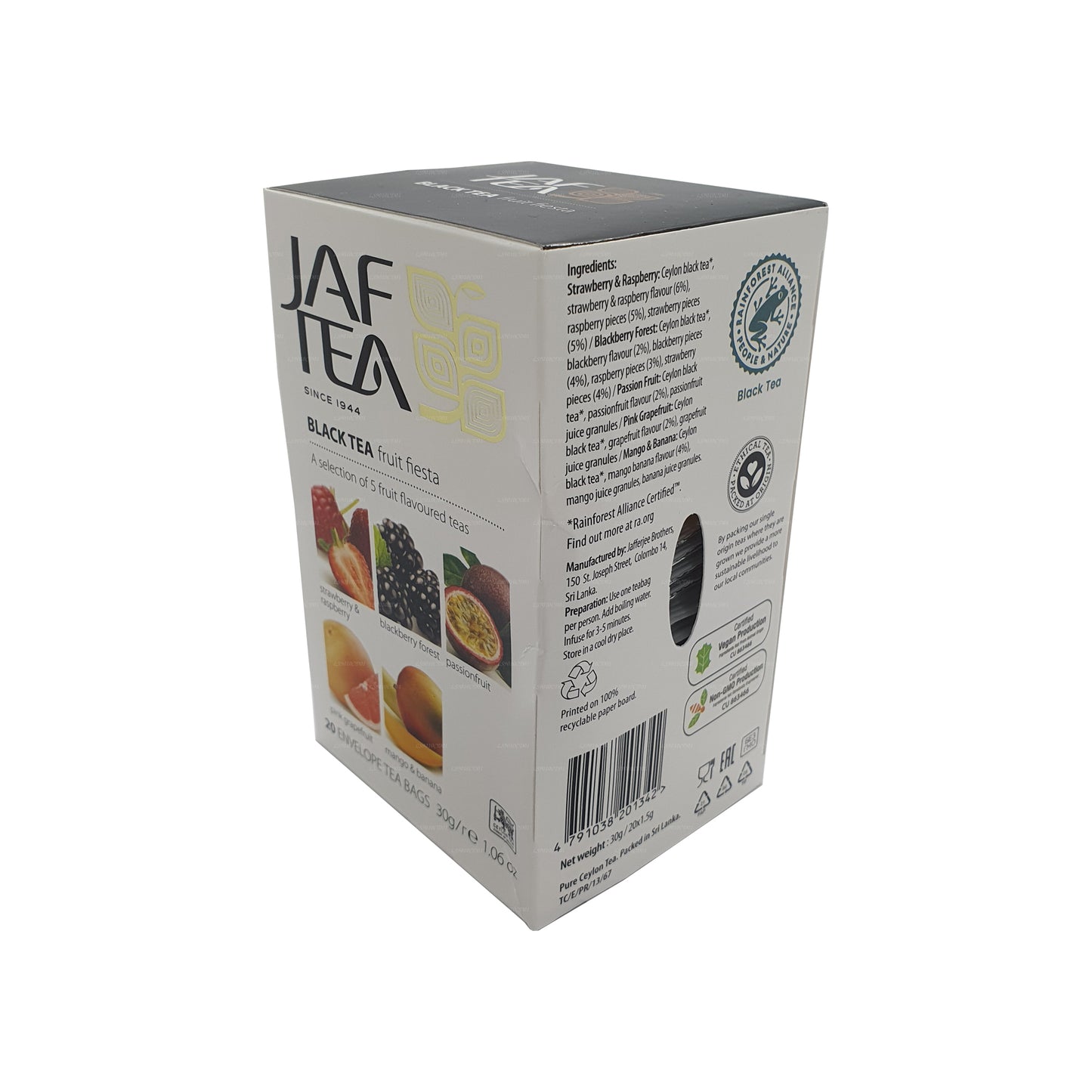 Jaf Tea Pure Fruits Collection Zwarte thee Fruit Fiesta (30 g) 20 theezakjes