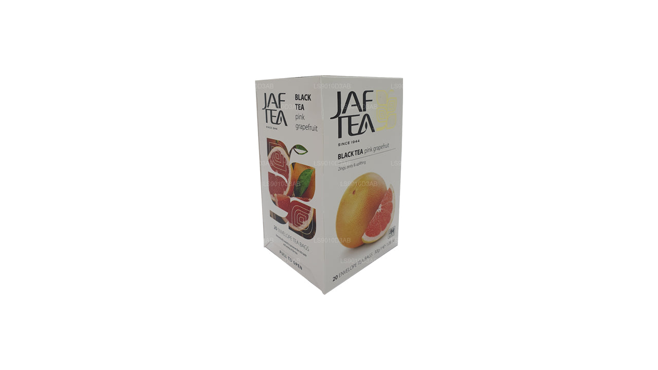 Jaf Tea Pure Fruits Collection zwarte thee, roze grapefruitfolie, envelop, theezakjes (30 g)