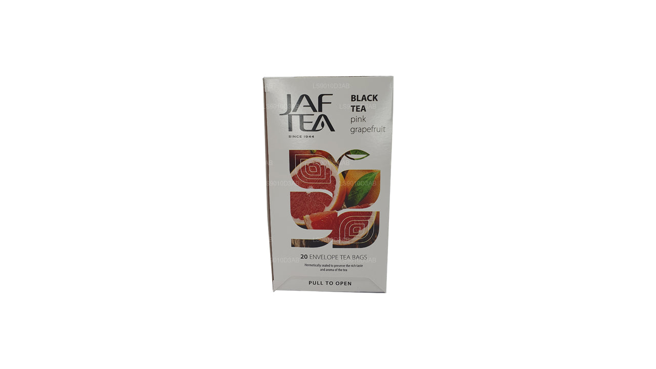 Jaf Tea Pure Fruits Collection zwarte thee, roze grapefruitfolie, envelop, theezakjes (30 g)