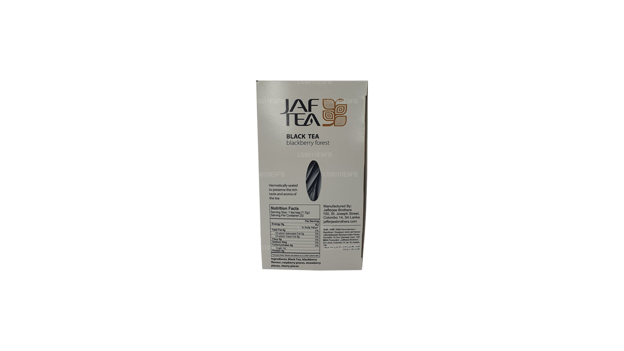 Jaf Tea Pure Fruits Collection theezakjes met zwarte thee, bramenbosfolie, envelop (30 g)