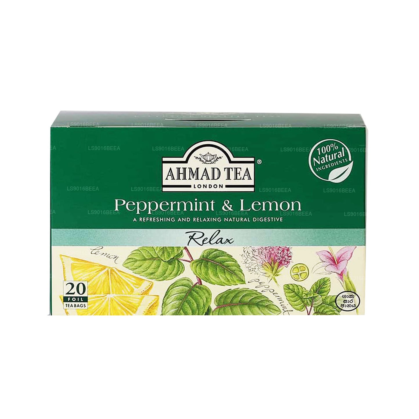 Ahmad Tea Pepermunt- en citroenthee (40 g) 20 theezakjes van folie