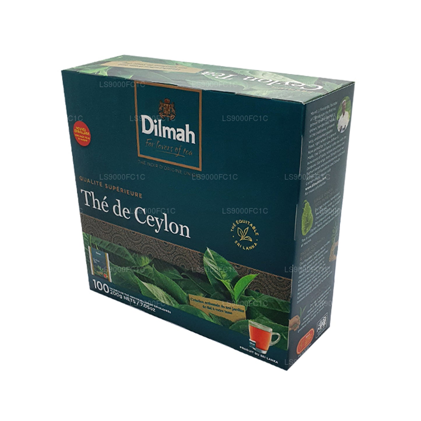 Dilmah Premium Ceylon-thee, individueel verpakt 100 theezakjes (200 g)