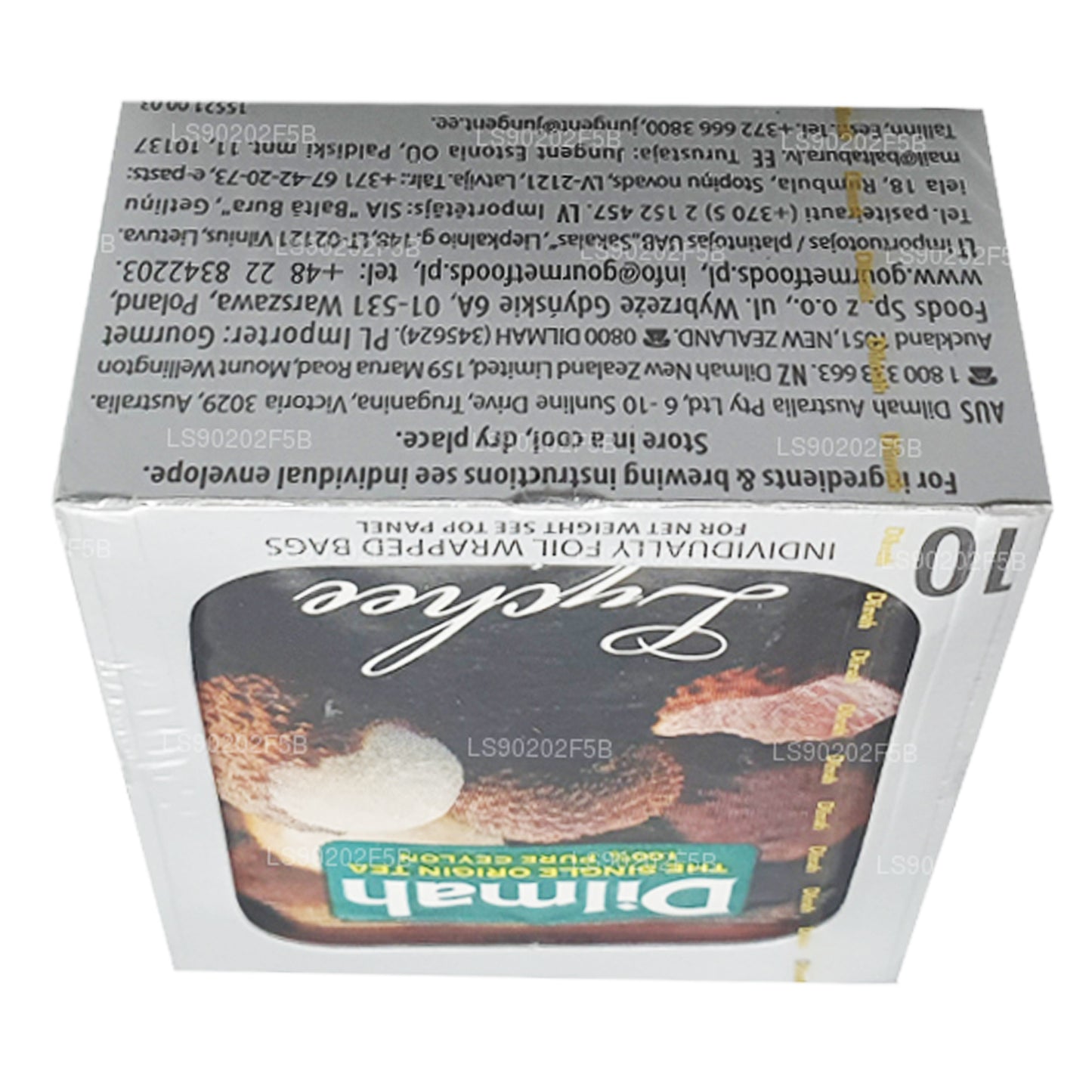 Dilmah Lychee gearomatiseerde zwarte thee van Ceylon (20 g) 10 theezakjes