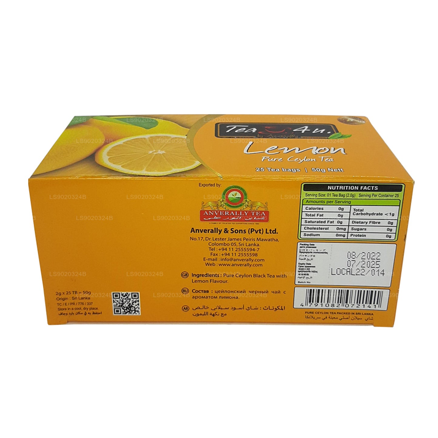 Tea4U Citroenthee (50 g) 25 theezakjes