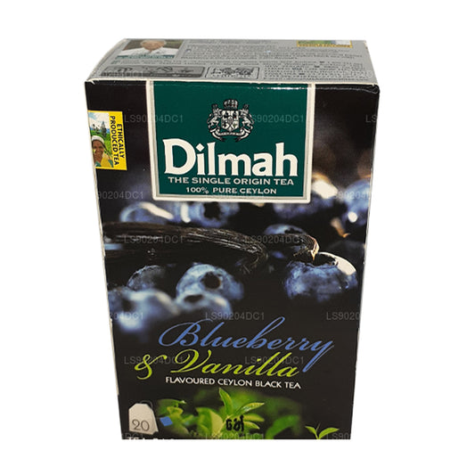 Dilmah thee met blauwe bessen- en vanillesmaak (40 g) 20 theezakjes