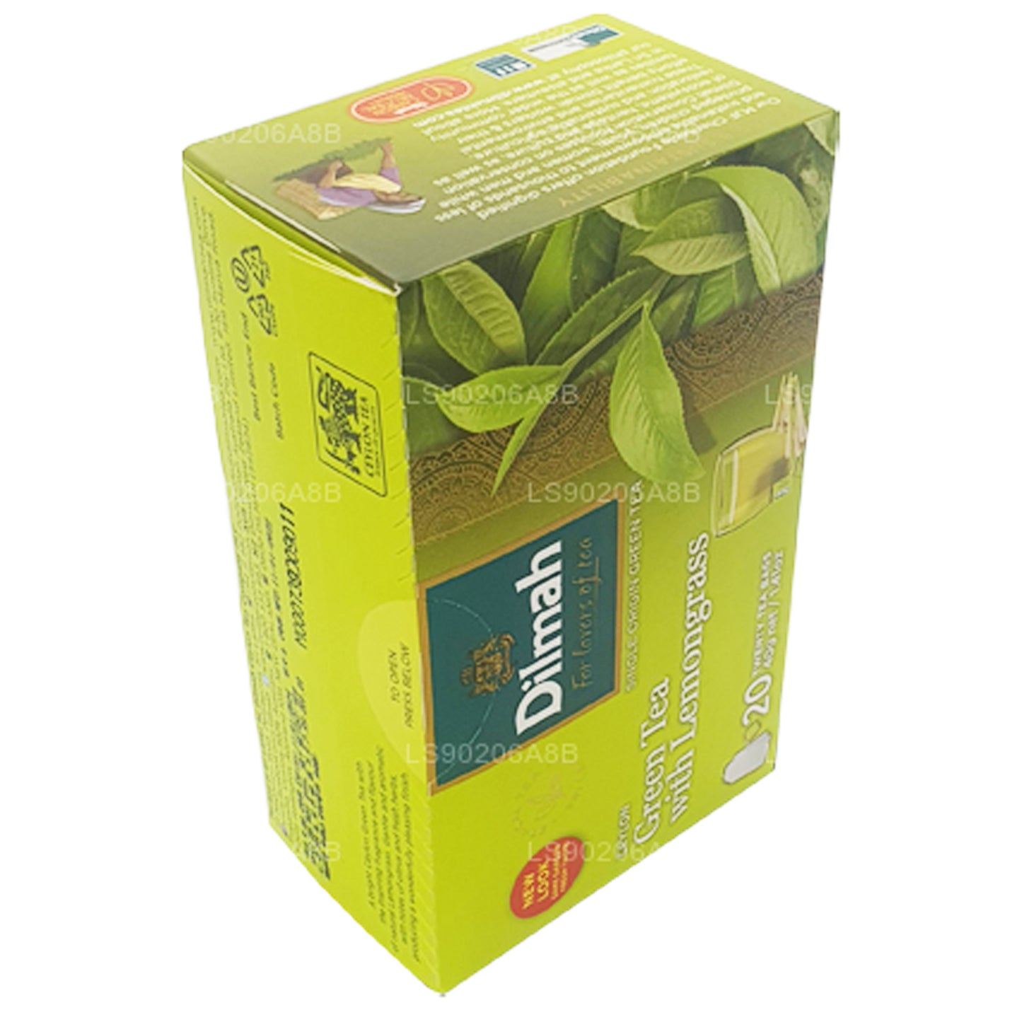 Dilmah Pure Ceylon groene thee met citroengrasthee (40 g) 20 theezakjes