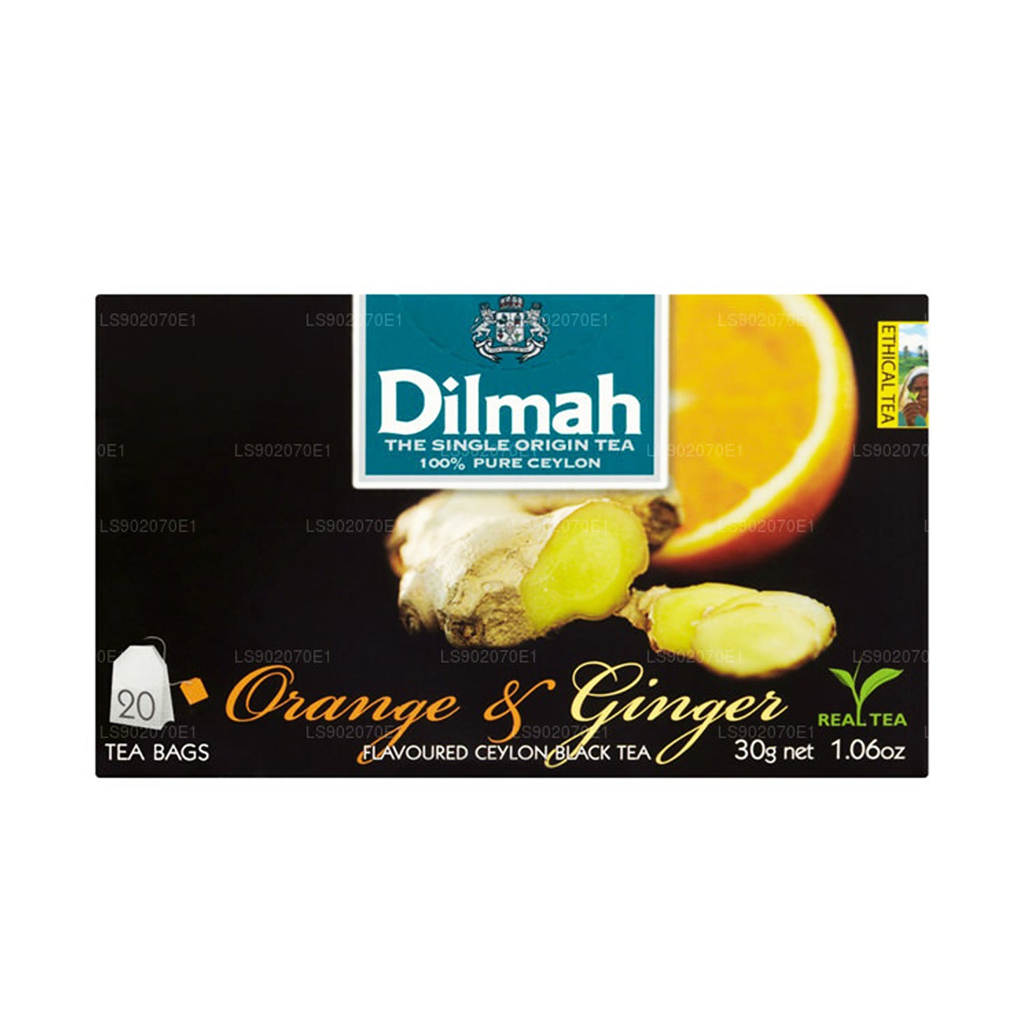 Dilmah thee met sinaasappel- en gembersmaak (30 g) 20 theezakjes