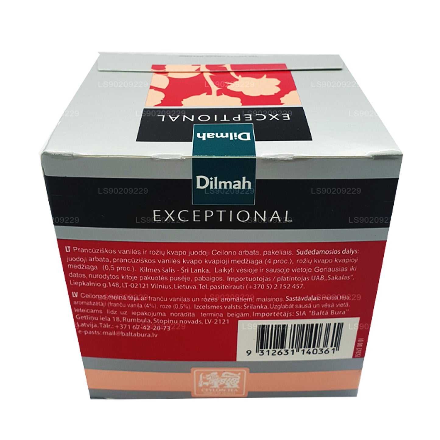 Dilmah Exceptional Rose met Franse vanille (40 g) 20 theezakjes