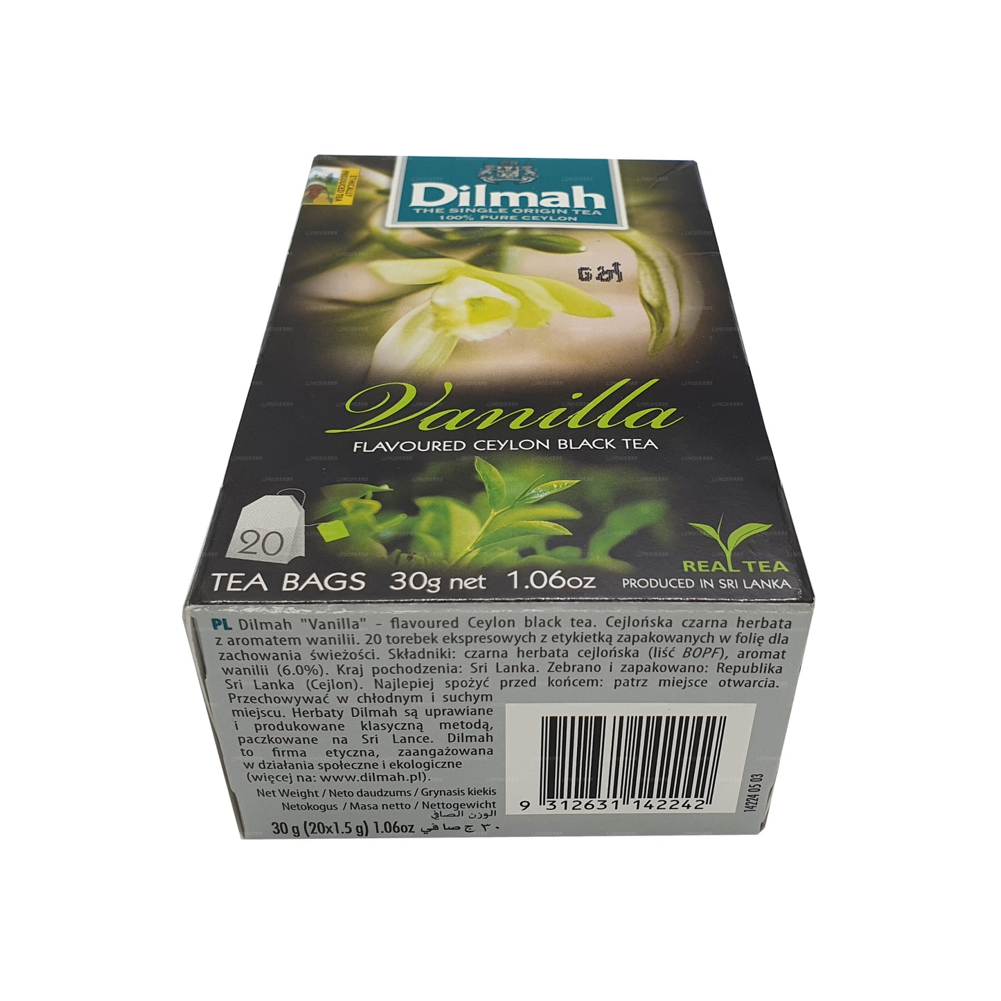 Dilmah thee met vanillesmaak (40 g) 20 theezakjes