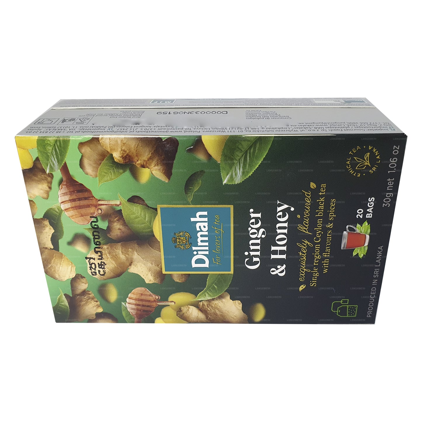 Dilmah thee met gember en honingsmaak (30 g) 20 theezakjes