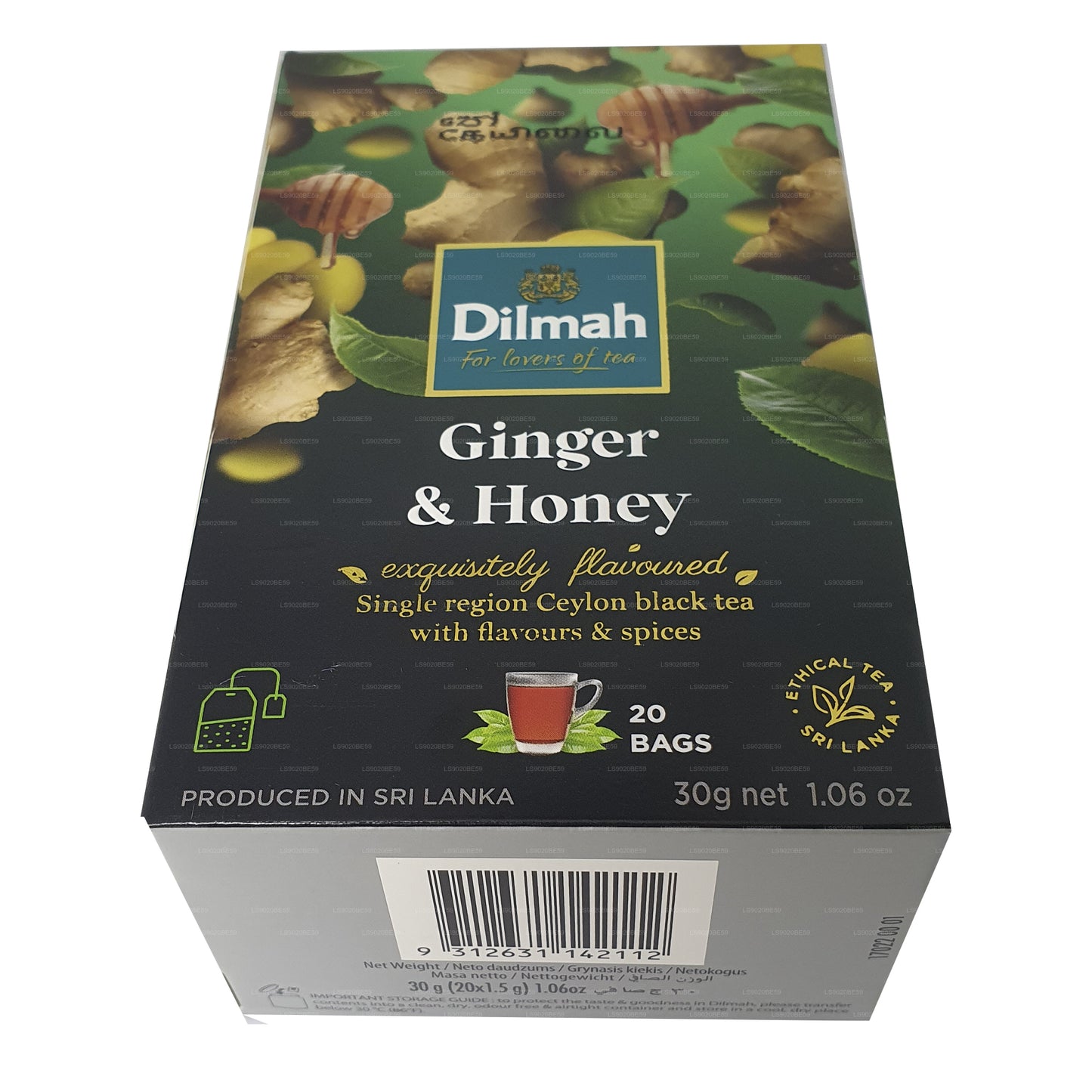 Dilmah thee met gember en honingsmaak (30 g) 20 theezakjes