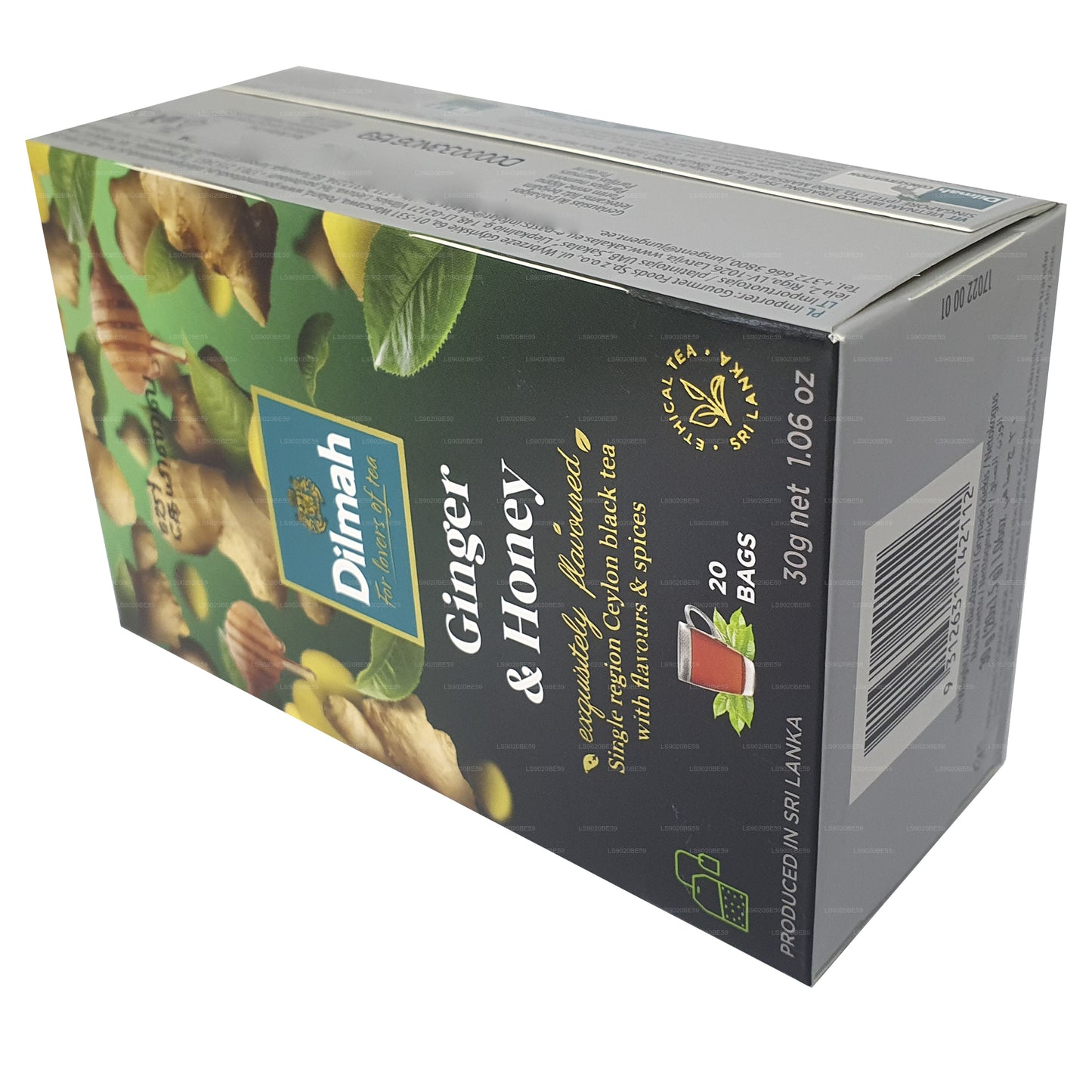 Dilmah thee met gember en honingsmaak (30 g) 20 theezakjes