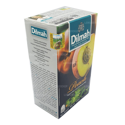 Dilmah Ceylon zwarte thee met perziksmaak (30 g) 20 theezakjes