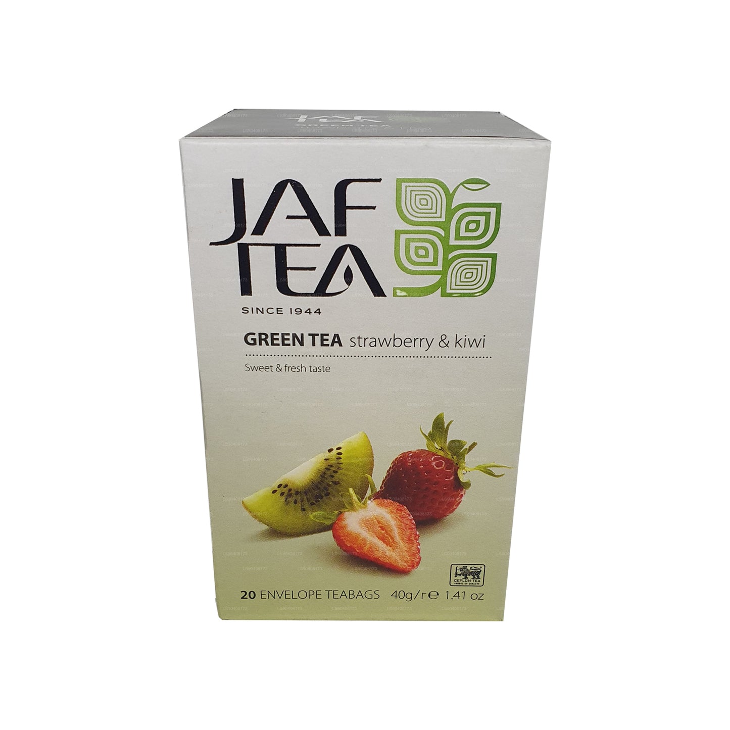 Jaf Tea Pure Green Collection Groene thee met aardbei en kiwi (40 g) 20 theezakjes