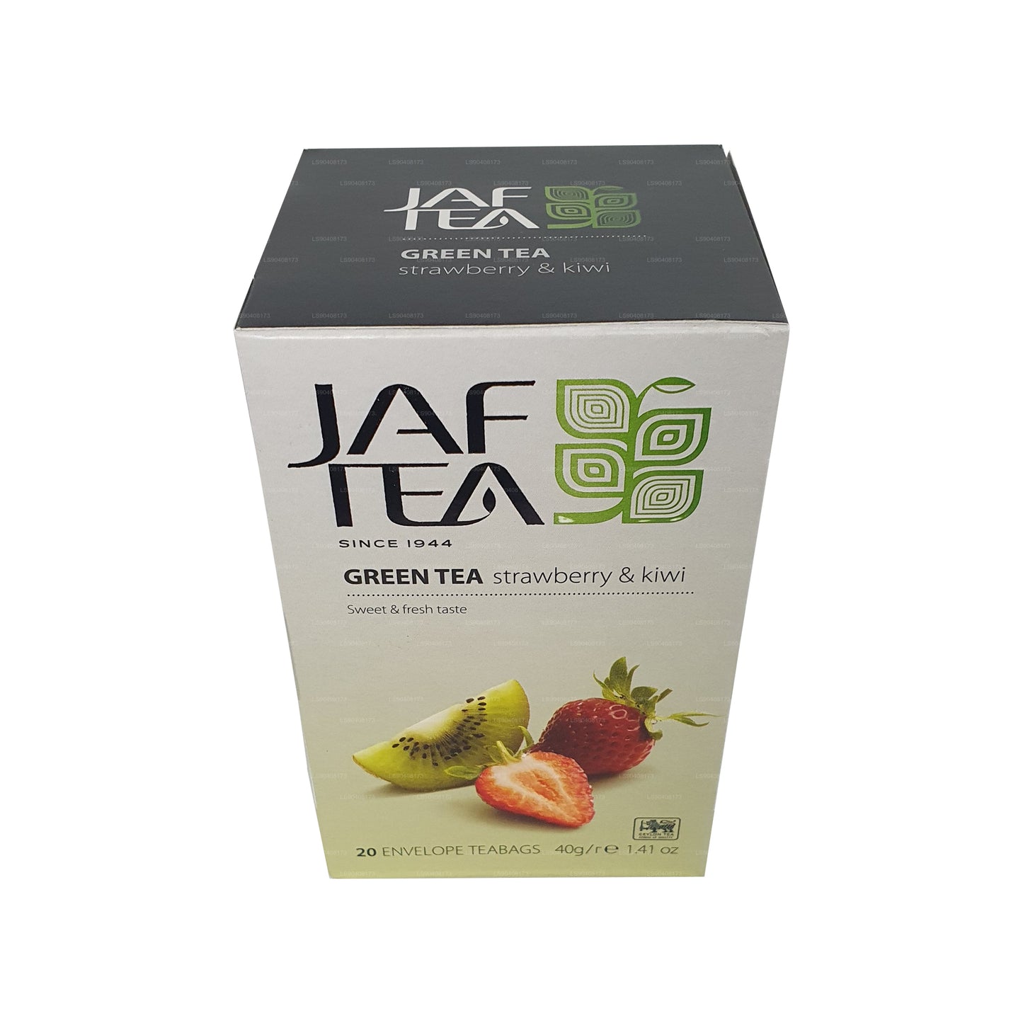 Jaf Tea Pure Green Collection Groene thee met aardbei en kiwi (40 g) 20 theezakjes