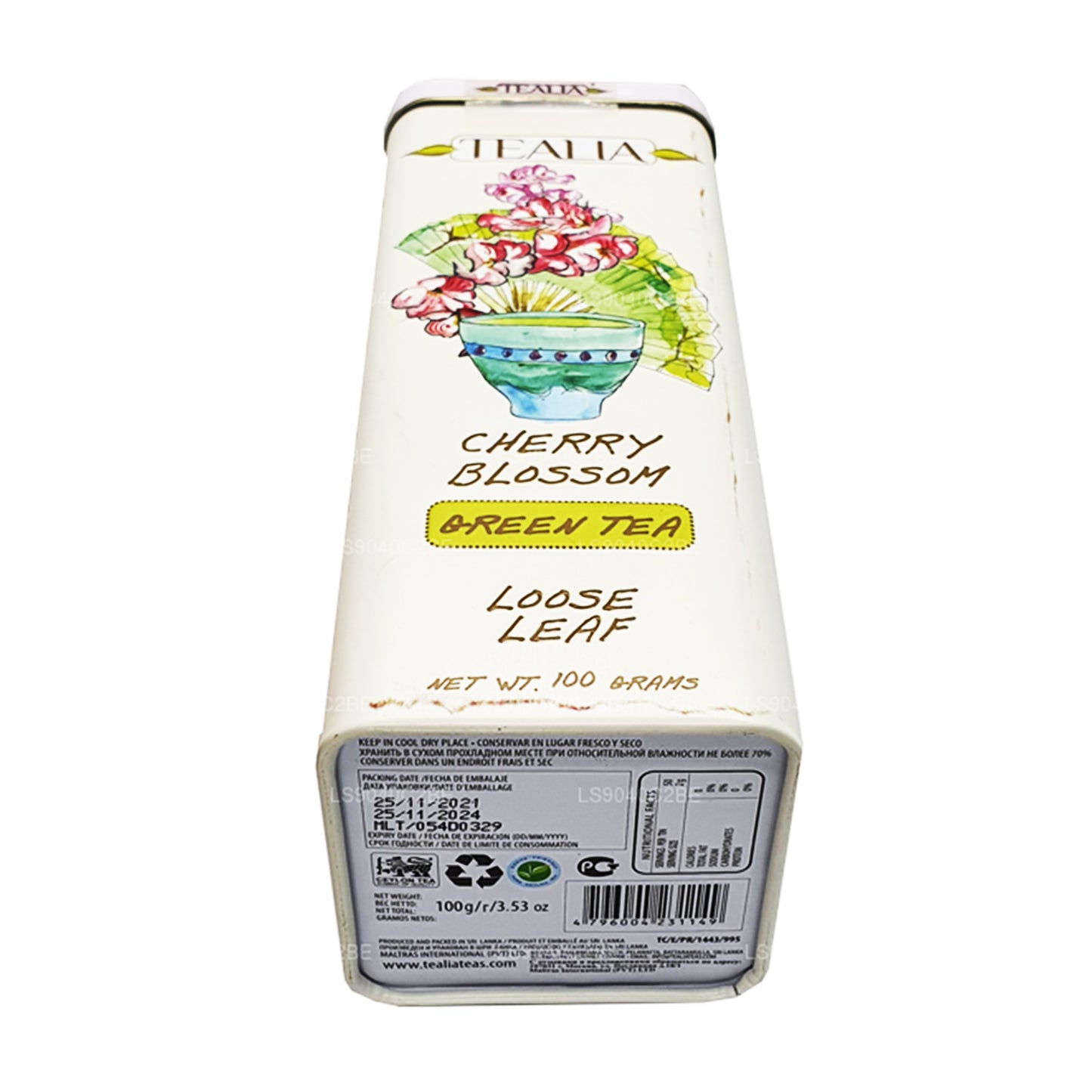 Tealia Cherry Blossom groene thee met losse bladeren (100 g)